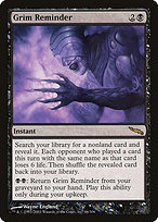 Magic the Gathering Card - Grim Reminder - MTG Circle