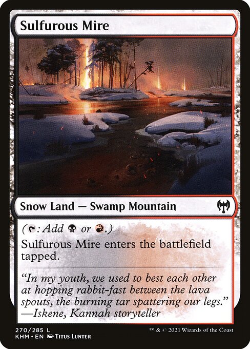 Magic the Gathering Card - Sulfurous Mire - MTG Circle