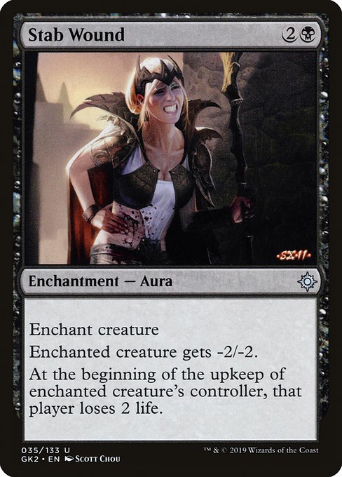 Magic the Gathering Card - Stab Wound - MTG Circle