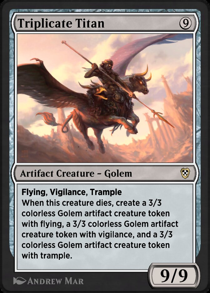 Magic the Gathering Card - Triplicate Titan - MTG Circle