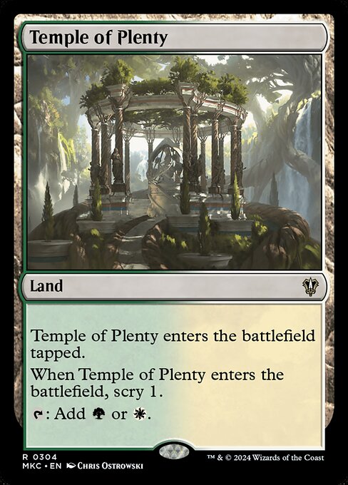 Magic the Gathering Card - Temple of Plenty - MTG Circle