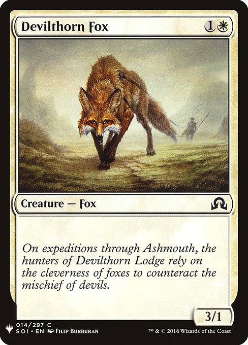 Magic the Gathering Card - Devilthorn Fox - MTG Circle