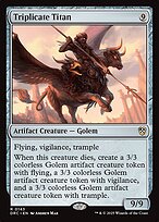 Magic the Gathering Card - Triplicate Titan - MTG Circle
