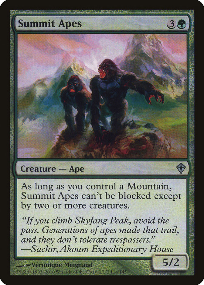 Magic the Gathering Card - Summit Apes - MTG Circle