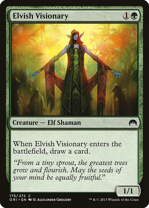 Magic the Gathering Card - Elvish Visionary - MTG Circle