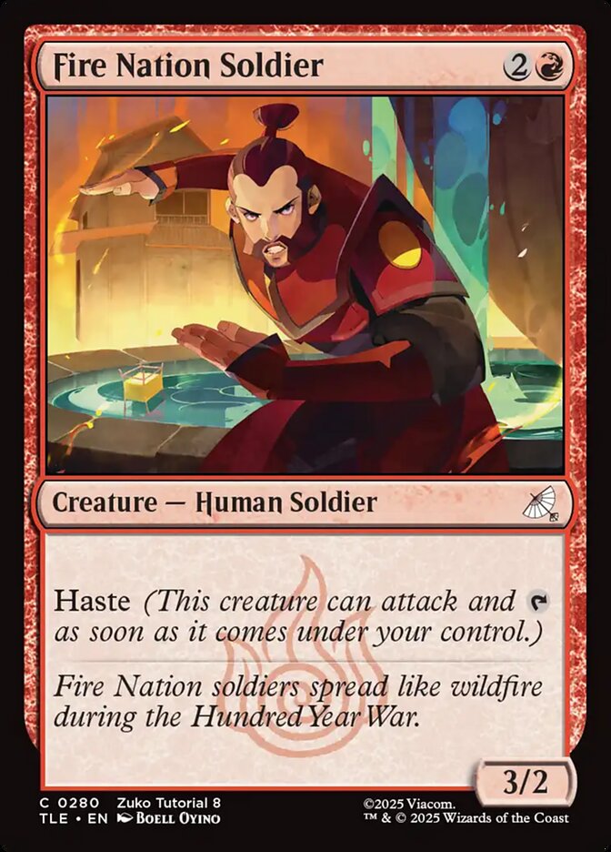Magic the Gathering Card - Fire Nation Soldier - MTG Circle
