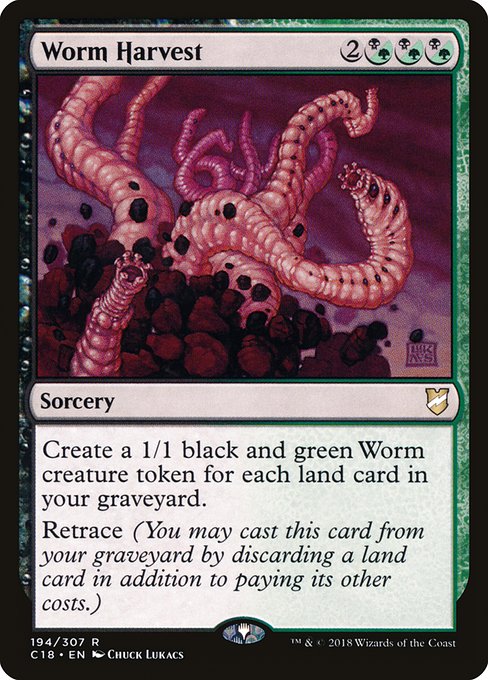 Magic the Gathering Card - Worm Harvest - MTG Circle