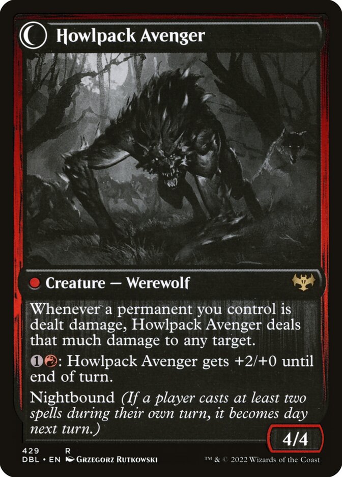 Magic the Gathering Card - Howlpack Avenger - MTG Circle