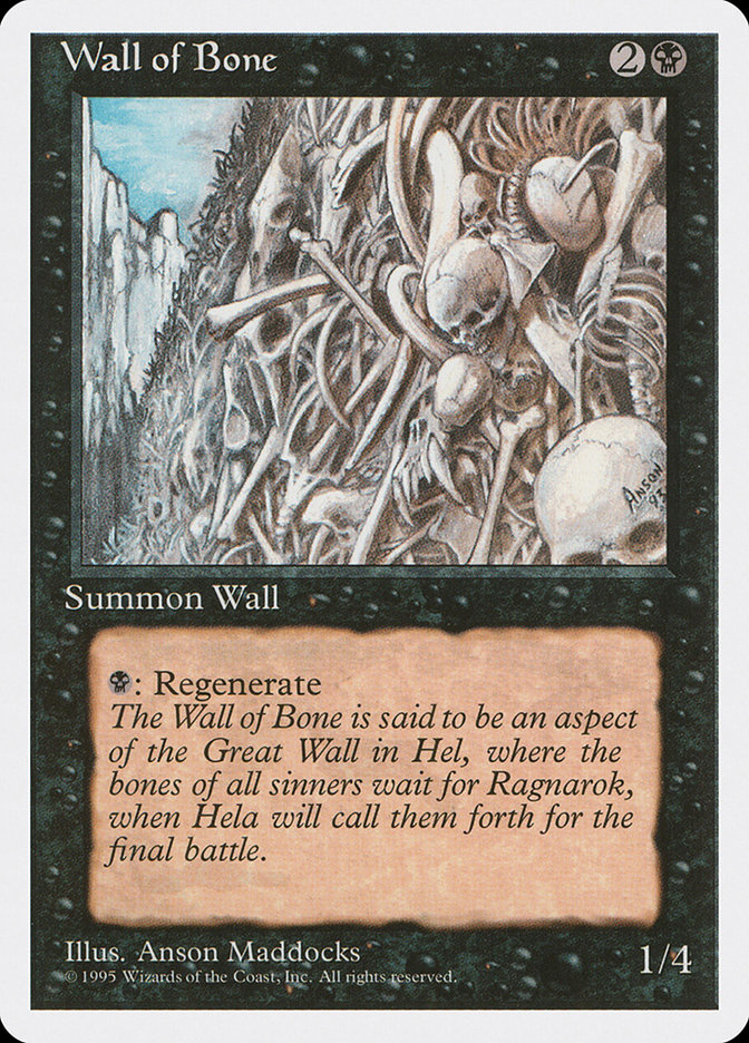Magic the Gathering Card - Wall of Bone - MTG Circle