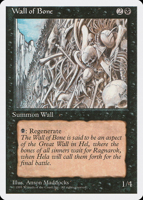 Magic the Gathering Card - Wall of Bone - MTG Circle
