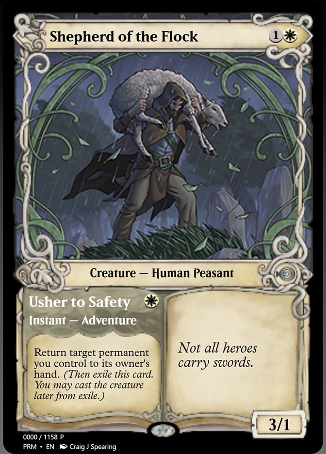 Magic the Gathering Card - Shepherd of the Flock // Usher to Safety - MTG Circle