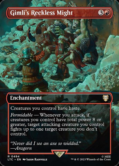 Magic the Gathering Card - Gimli's Reckless Might - MTG Circle