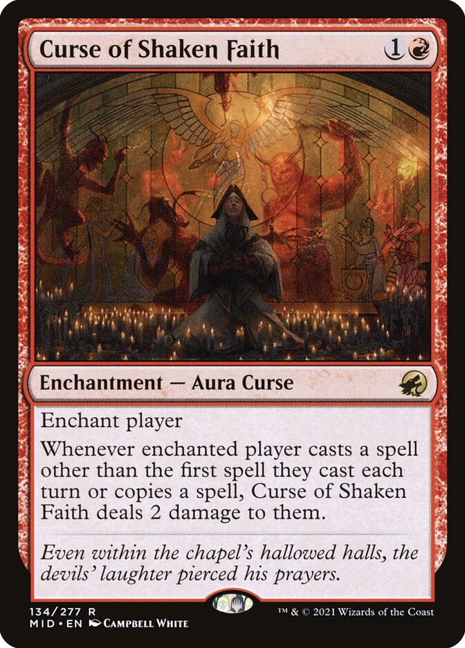 Magic the Gathering Card - Curse of Shaken Faith - MTG Circle