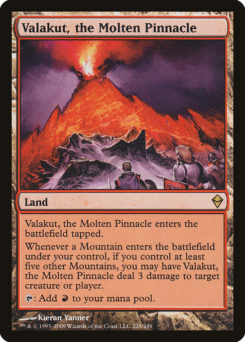 Magic the Gathering Card - Valakut, the Molten Pinnacle - MTG Circle