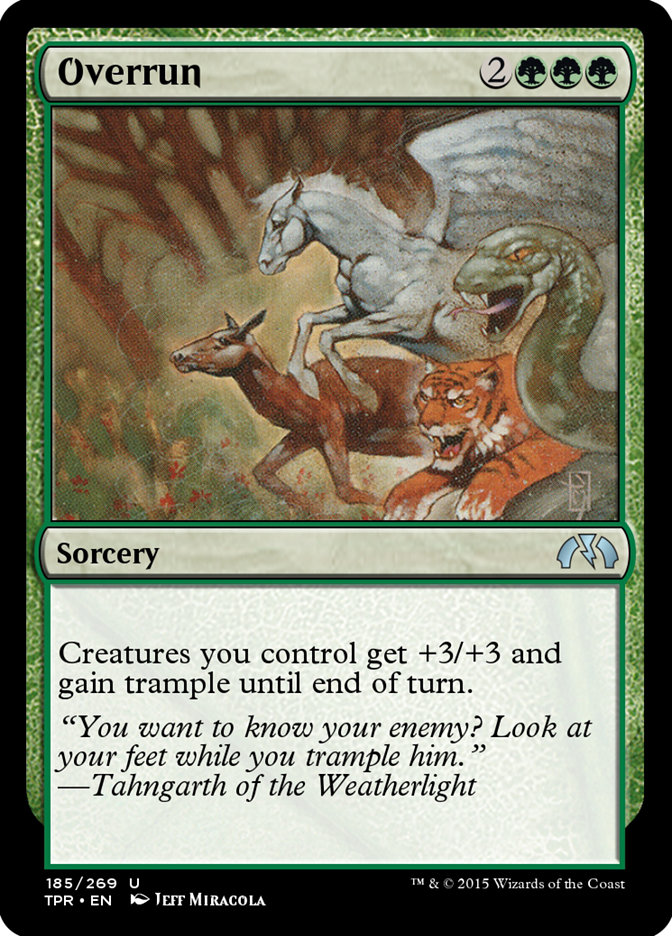 Magic the Gathering Card - Overrun - MTG Circle