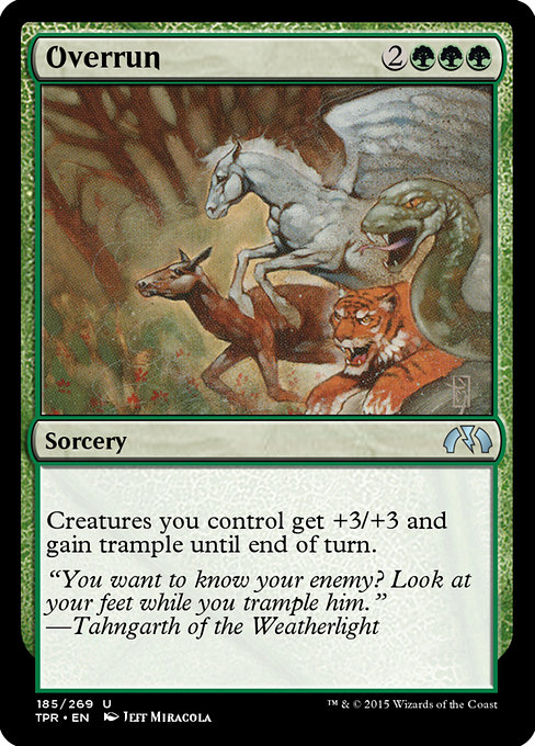 Magic the Gathering Card - Overrun - MTG Circle