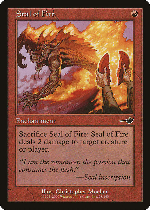Magic the Gathering Card - Seal of Fire - MTG Circle