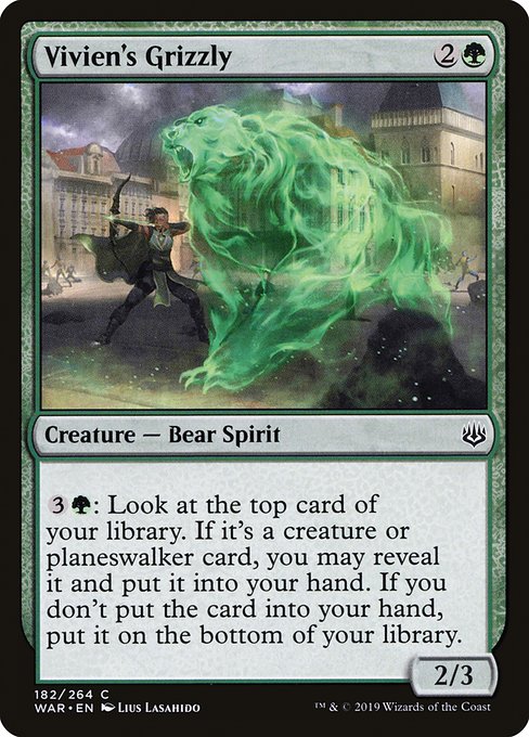 Magic the Gathering Card - Vivien's Grizzly - MTG Circle