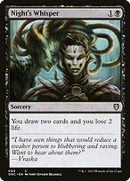 Magic the Gathering Card - Night's Whisper - MTG Circle