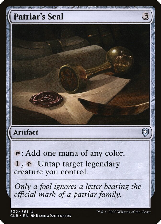 Magic the Gathering Card - Patriar's Seal - MTG Circle