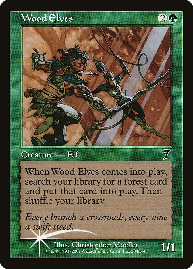 Magic the Gathering Card - Wood Elves - MTG Circle