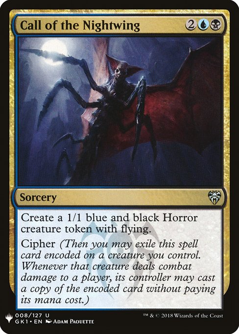 Magic the Gathering Card - Call of the Nightwing - MTG Circle