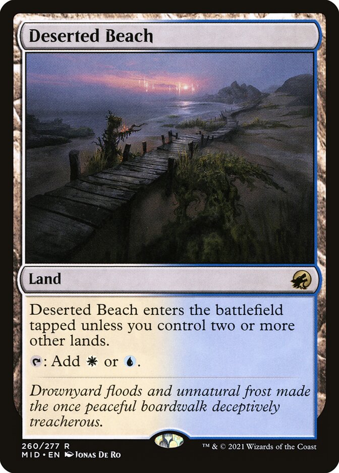 Magic the Gathering Card - Deserted Beach - MTG Circle