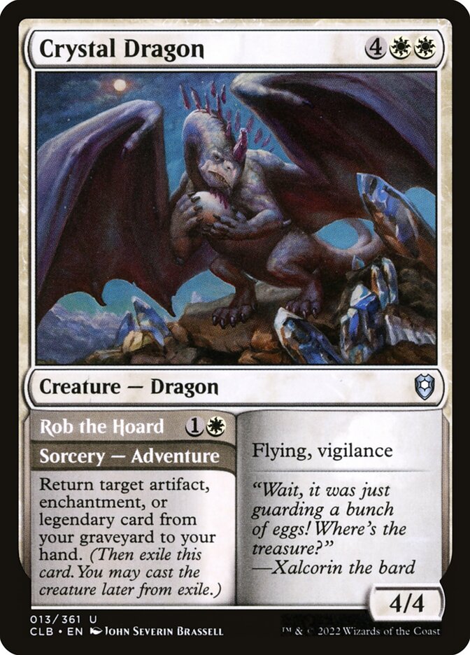 Magic the Gathering Card - Crystal Dragon // Rob the Hoard - MTG Circle