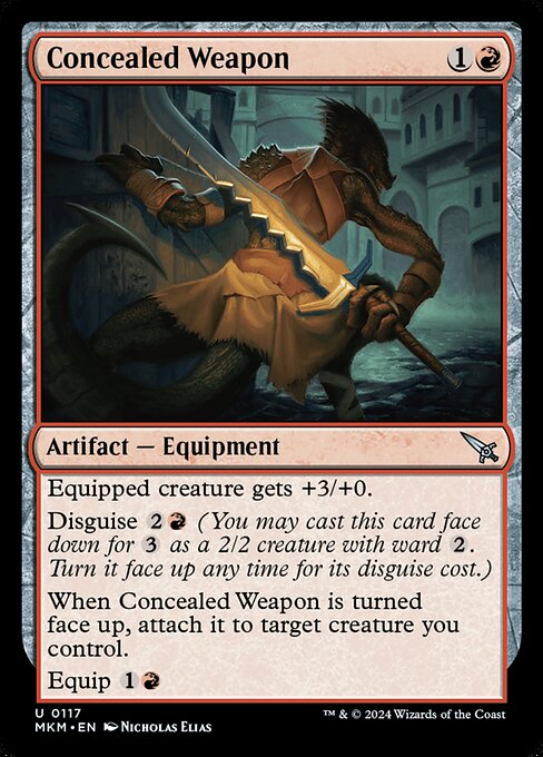 Magic the Gathering Card - Concealed Weapon - MTG Circle