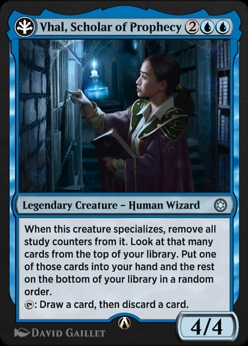 Magic the Gathering Card - Vhal, Scholar of Prophecy - MTG Circle