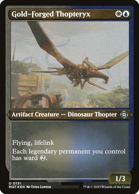 Magic the Gathering Card - Gold-Forged Thopteryx - MTG Circle