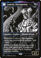 Magic the Gathering Card - Ludevic, Necrogenius // Olag, Ludevic's Hubris - MTG Circle
