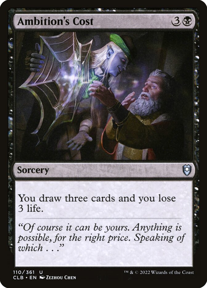 Magic the Gathering Card - Ambition's Cost - MTG Circle