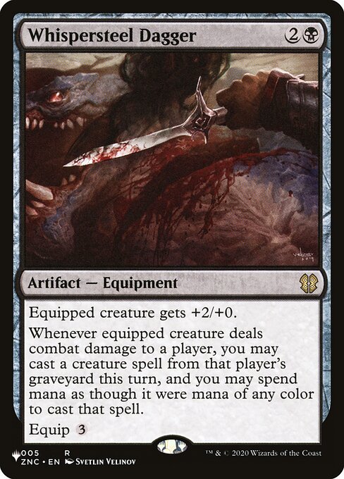 Magic the Gathering Card - Whispersteel Dagger - MTG Circle