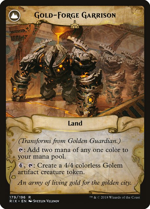 Magic the Gathering Card - Gold-Forge Garrison - MTG Circle