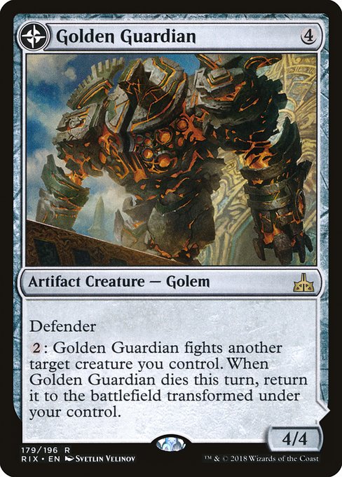 Magic the Gathering Card - Golden Guardian - MTG Circle