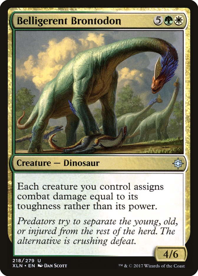 Magic the Gathering Card - Belligerent Brontodon - MTG Circle