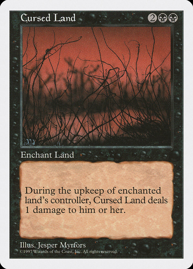 Magic the Gathering Card - Cursed Land - MTG Circle