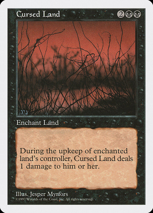 Magic the Gathering Card - Cursed Land - MTG Circle