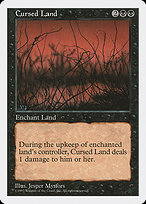 Magic the Gathering Card - Cursed Land - MTG Circle