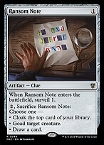 Magic the Gathering Card - Ransom Note - MTG Circle