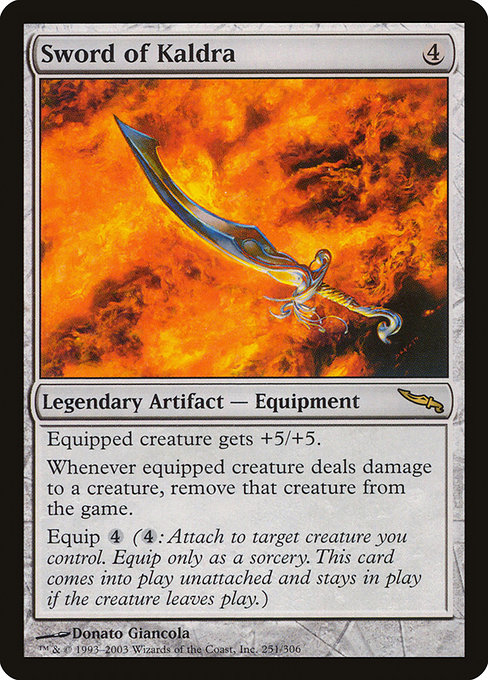Magic the Gathering Card - Sword of Kaldra - MTG Circle