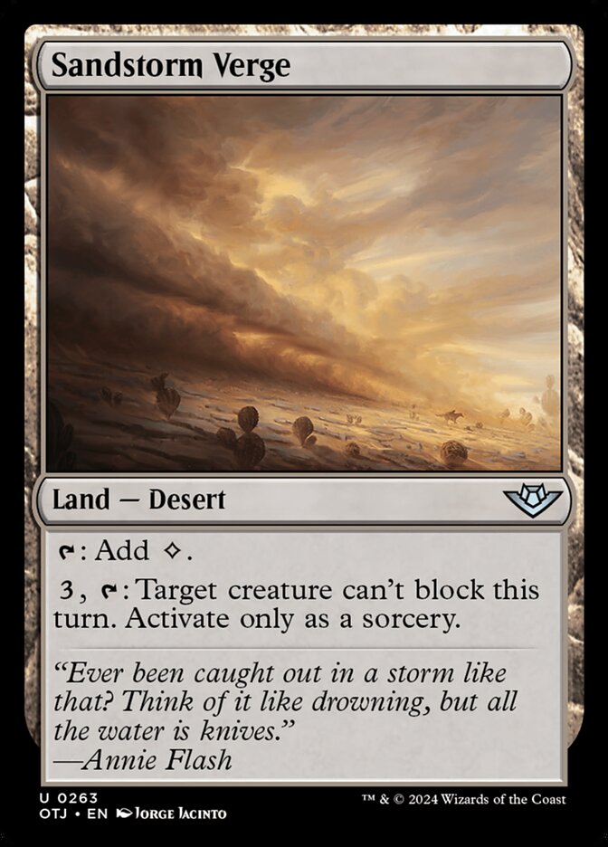 Magic the Gathering Card - Sandstorm Verge - MTG Circle