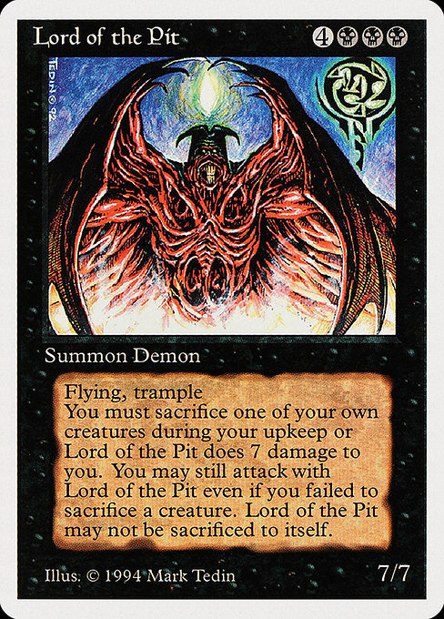 Magic the Gathering Card - Lord of the Pit - MTG Circle