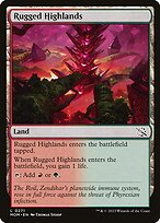 Magic the Gathering Card - Rugged Highlands - MTG Circle