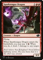 Magic the Gathering Card - Sparktongue Dragon - MTG Circle