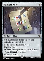 Magic the Gathering Card - Ransom Note - MTG Circle