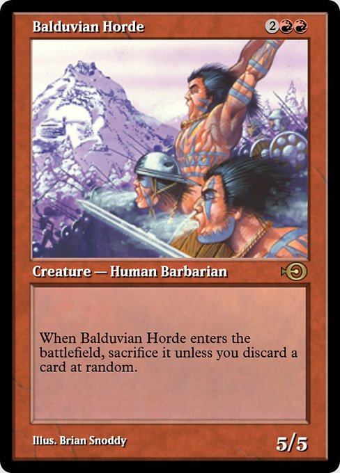 Magic the Gathering Card - Balduvian Horde - MTG Circle