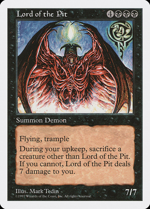 Magic the Gathering Card - Lord of the Pit - MTG Circle