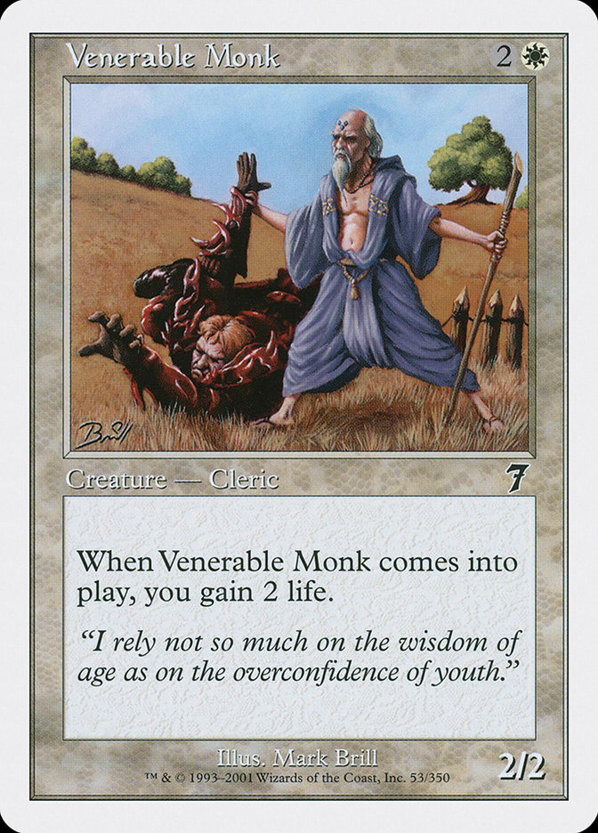 Magic the Gathering Card - Venerable Monk - MTG Circle